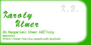 karoly ulmer business card